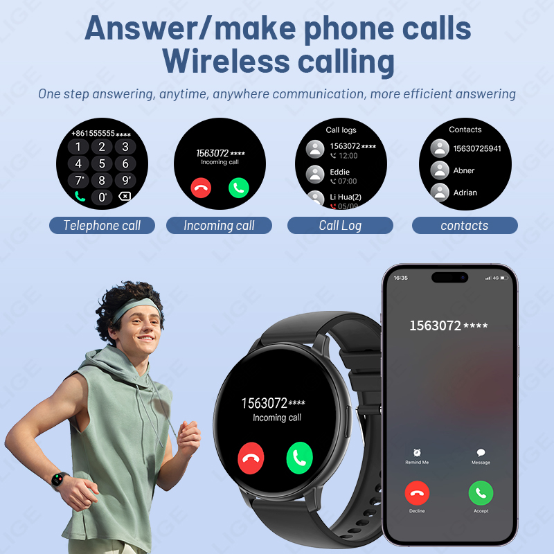 LIGE Yeni 1.43 inç Bluetooth A - Watches Ladies Smartwatch incelemesi ve fiyatı