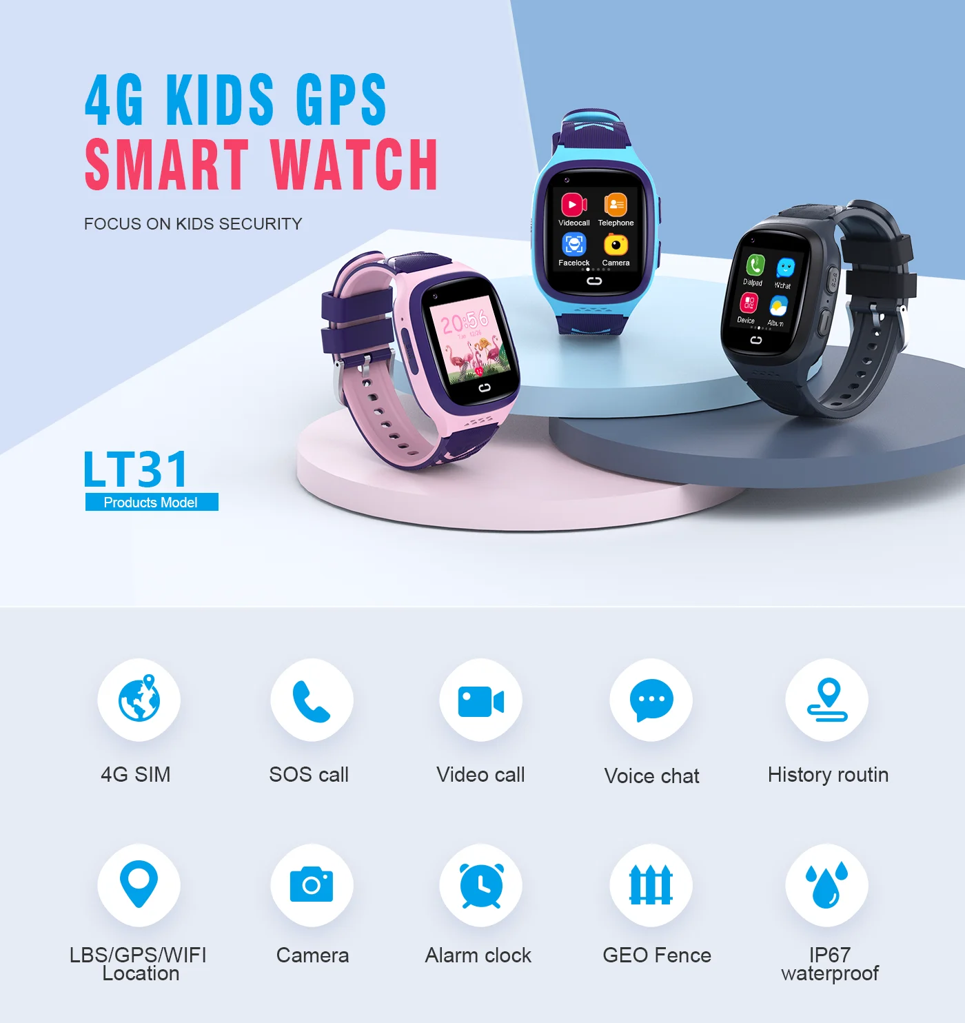 4G Çocuk Akıllı Saati SOS Su G - Smartwatch Watches Price incelemesi ve fiyatı