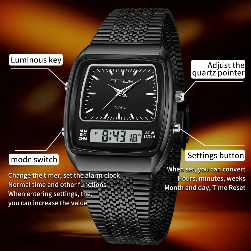 SANDA Erkek Saatleri Su Geçirm - Timex Watches Smartwatch incelemesi ve fiyatı