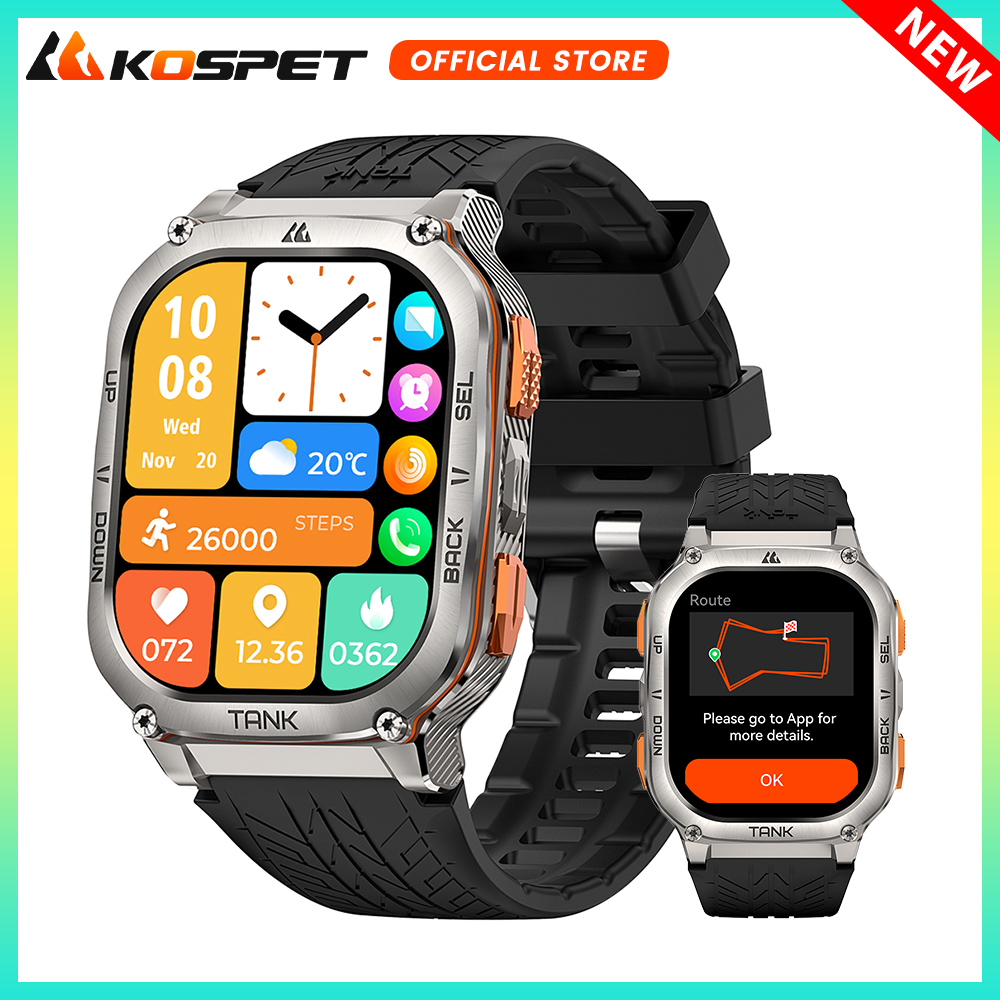 KOSPET TANKı M3 Ultra GPS akıl - Altimeter Compass Watch incelemesi ve fiyatı