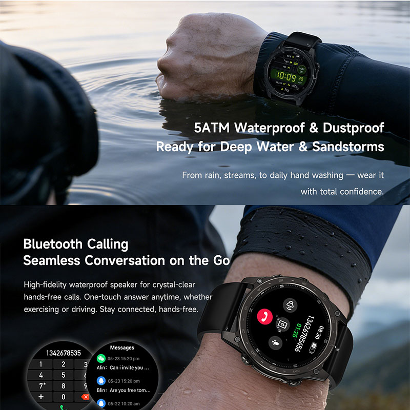 Yeni 5ATM Su Geçirmez Akıllı S - Altimeter Compass Watch incelemesi ve fiyatı
